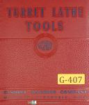 Gisholt Turret Lathe tools, Reference Information Manual Year (1941)