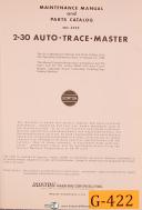 Gorton 2-30 No. 3429 Auto Trace Master Vertical Mill Maintenance & Parts Manual