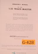 Gorton 1-22 No. 3366 Trace Master, Mill Machine, Operators Manual