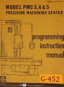 Giddings & Lewis Model PMC3, 4 & 5, Machining Center, Programming Manual