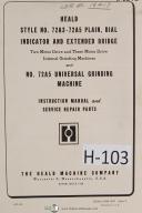 Heald Instruction Service Parts 72A3 72A5 Universal Grinding Manual