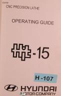 Hyundai Hit-15 & S840D, CNC Lathe, Owner's Operations Manual Year (1999)