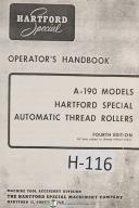 Hartford Operators A-190 Auto Thread Rollers Manual