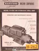 Hartford 19-400, Hydraulic Drill Unit, Installtion Maintenance & Parts Manual