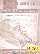 Hartford 19-600, Hydraulic Drill Unit, Installation Maintenance & Parts Manual