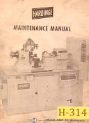 Hardinge Model ASM-5C, Automatic Lathe, Maintenance and Repair Manual 1982