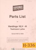Hardinge HLV-H, Tool Room Lathe, PL-27 Parts List Manual Year (1987)