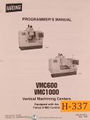 Hardinge VMC 600 & VMC1000, Vertical Machining Center, w/Fanuc 0-MD, Manual 1998