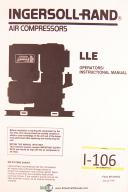 Ingersoll Rand LLE Air Compressors Operators Instruction Manual Year (1992)