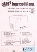 Ingersoll Rand SSR, Air Compressor, Multi-Lingual, Parts Assy & Electric Manual
