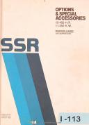 Ingersoll Rand SSR, Air Compressor, Options & Special Accessories Manual 1986