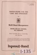 Ingersoll Rand I-R Drill Steel Sharpeners Care & Operations Manual Year (1944)