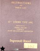 Ingersoll Rand-Ingersoll Rand 12\" Stroke type HHE, Compressor Instructions parts service Manual-HHE-HHE-3-Type 4-01