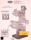 Index-Wells-Index Wells Model 55, Vertical Milling Machine Instruct and Parts Manual-55-01