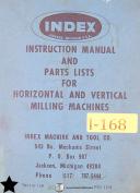 Index-Wells-Index Wells 60, 660 760 645 555 145 55 55A 60A, Milling Instruct & Parts Manual-145-55-555-60-60A-645-660-760-01