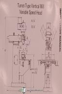 JIH Fong Instructions Parts Lists Turret Type Verical Milling Machine Manual