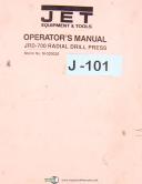 Jet JRD-700, Radial Drill Press, Operations & Parts Manual Year (1990)
