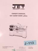 Jet GH-1340W GH 1440W, Lathes, Owner's Manual Year (2000)