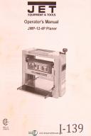 JET JWP-12-4P Planer, Owners Manual Year (1996)