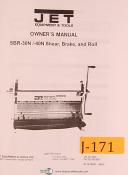Jet SBR-30N & 40N, Shear, Brake and Slip Roll Owner's Manual