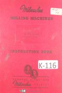 Kearney & Trecker Millwaukee 1200-1800 Series Milling Machine Operation Manual
