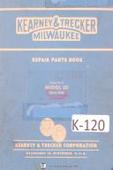 Kearney & Trecker Milwaukee Model 2D Rotary Head Milling Machine Parts Manual