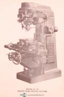 Kearney & Trecker Milwaukee Model 2D Rotary Head Milling Machine Parts Manual