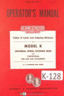 Kearney & Trecker Milwaukee Table of Leads and Indexing Divisions Milling Manual