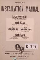Kearney Trecker Milwaukee AC, CH, CHL, Swivel, Milling Installation Only Manual