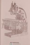 Kearney & Trecker Milwaukee K, Vertical Milling Machine Parts Lists Manual