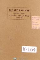 Kempsmith Type G (All-Geared) Milling Machine Operation Maintenance Manual 1943