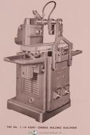 Kent Owens No. 1-14 Hydraulic Milling Machine Operation Manual Year (1952)