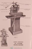 Kent Owens No. 1-M Hand Milling Machine Operations Manual Year (1952)
