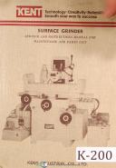 Kent KGS, 1020 AHD, Surface Grinder, Service Operations & Parts List Manual