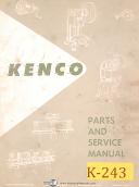 Kenco 8 Ton Punch Press, General Operating Service & Parts Manual