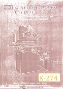 Kent KGS-250AH, Surface Grinder, Service & Parts Manual 1978