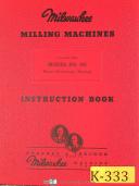 Kearney & Trecker 5H, HC15 Milling Machine Operations Lubrications Manual