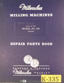 Kearney & Trecker 5H, Milling Machine, Replacement Parts Manual