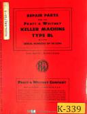 Pratt & Whitney Keller Type BL, M-1710 Tracer Milling Machine Parts Manual 1955