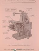 Kearney & Trecker CE 3hp No. 2, CER-3 Milling Machine, Parts Manual 1956