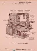 Kearney & Trecker CSM No. 4-5-6, Plain & Vertical Milling Parts Manual 1956