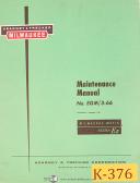 Kearney & Trecker EGM/3-66, Milling Machine, Maintenance Manual