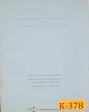 Kearney & Trecker Eb, Milling, Part Programmers Documentation Manual