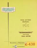 Kearney & Trecker Econumeric MET-64, Tool Setter, Instructions & Parts Manual