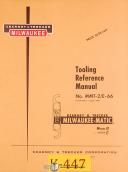 Kearney & Trecker E, MMT-2/3-66Tooling Reference Manual