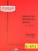 Kearney & Trecker E Series, Preparatory Training Manual Year (1965)