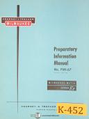 Kearney & Trecker Eb Series, Preparatory Training Manual Year (1967)