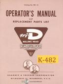 Kearney & Trecker TRI D, TDC-15 Milling Machine, Operations and Parts Manual