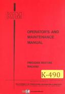 Kearney Trecker 30 D, Routing Profiler Machine Operation Maintenance Manual 1980