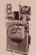 Landis Type C, 6", 10", 14", No. 8 Grinding Machine Parts Manual Year (1943)